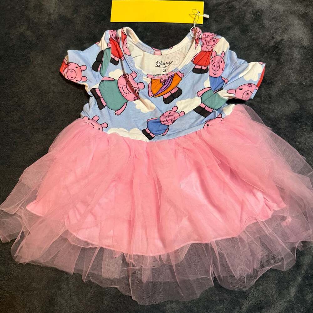 WeiWei Peppa Pig Tutu Top/Dress Size 2T Graphic Tulle